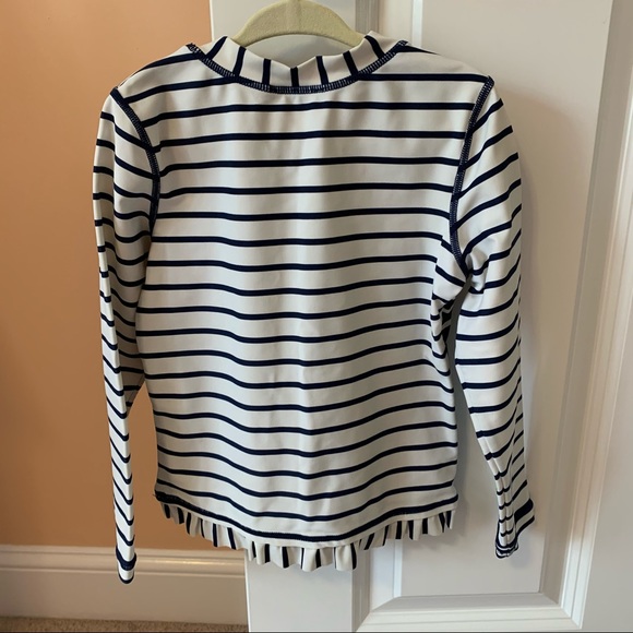 Hanna Andersson Striped Rash Guard Girls 110 (5) - Picture 2 of 3